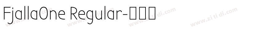 FjallaOne Regular字体转换 FjallaOne Regular字体转换